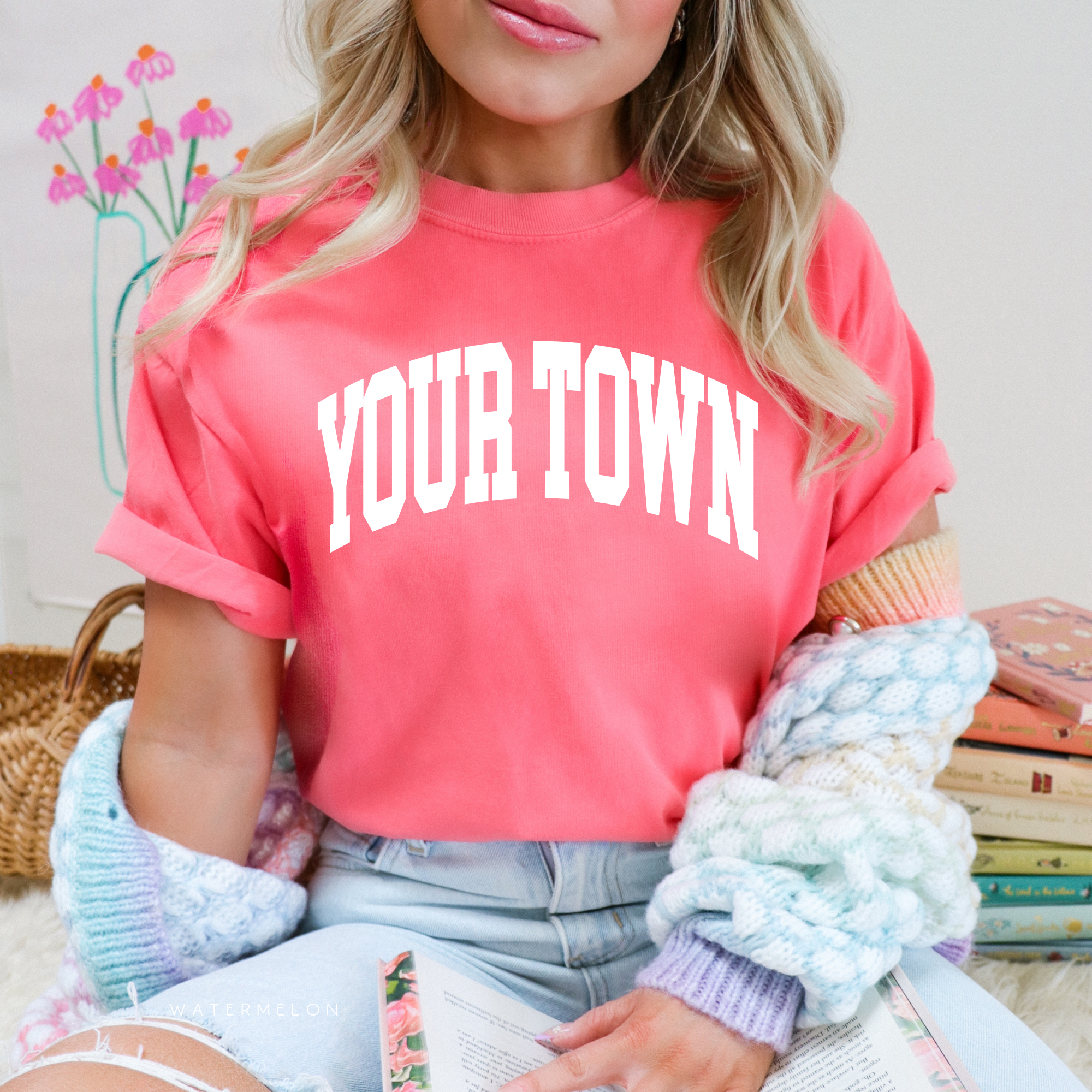 Faith & Life Christian Brands – Engroshandel T-shirt med print - Dame – Custom City Comfort Farver Heavyweight Hometown T-shirt20