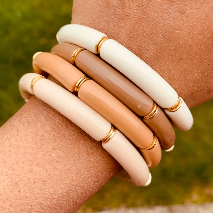 Neutral stack - 4pc set for wholesale by Lovelybeadz