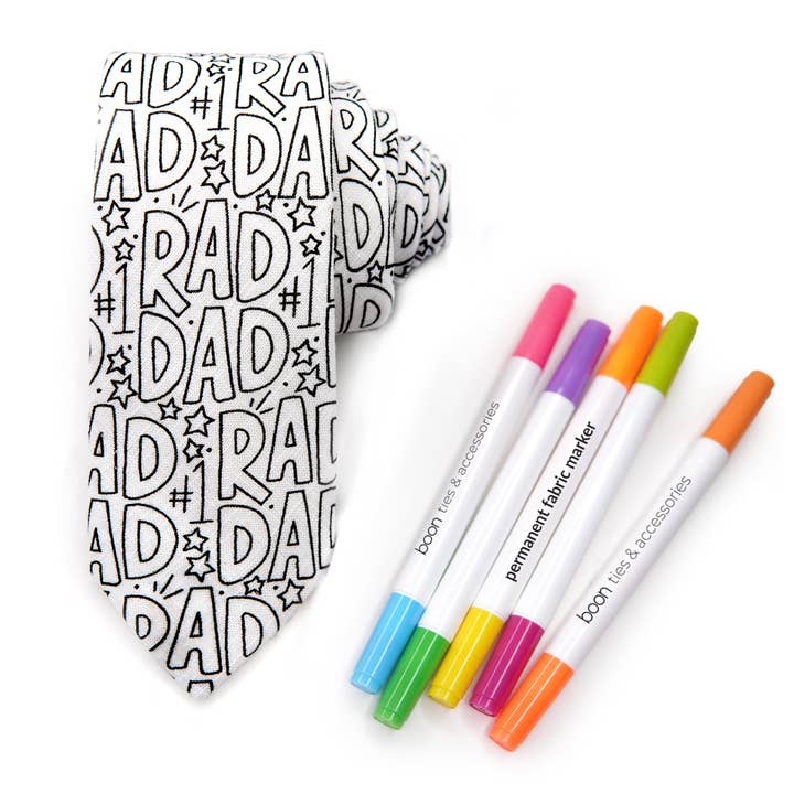 Juego de corbatas para colorear y rotuladores Rad Dad para venta al por mayor de Boon Ties
