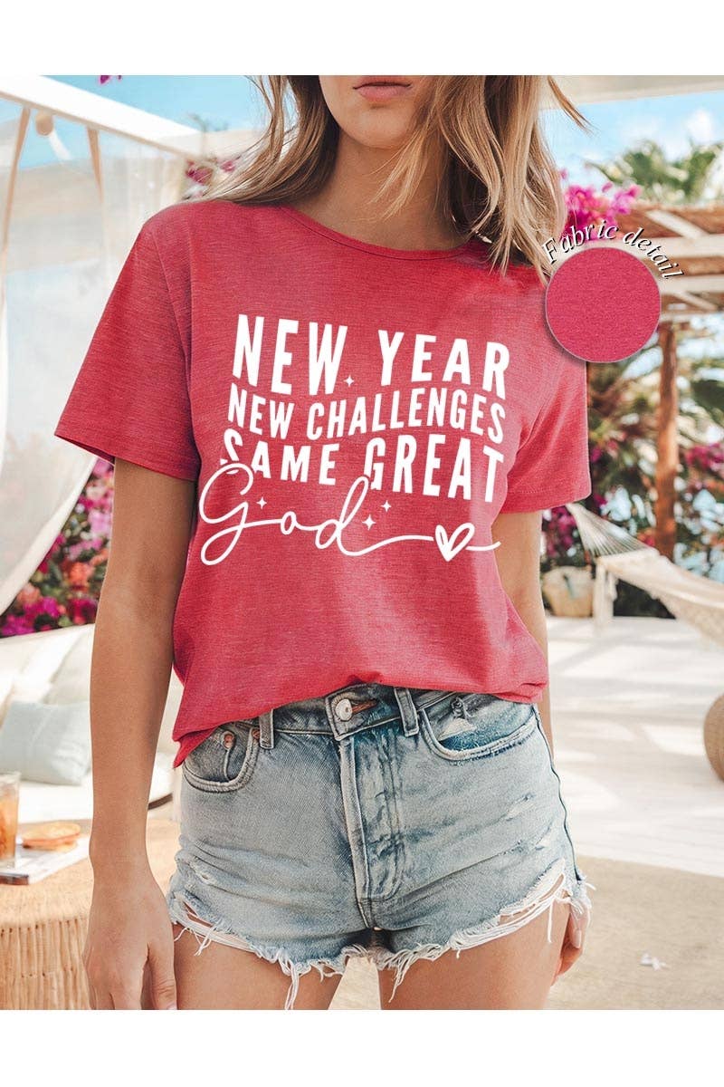 COLORBEAR - Wholesale T-Shirt (Graphic) - Women's - New Year New Challenges Graphic Heavy Cotton Tee4