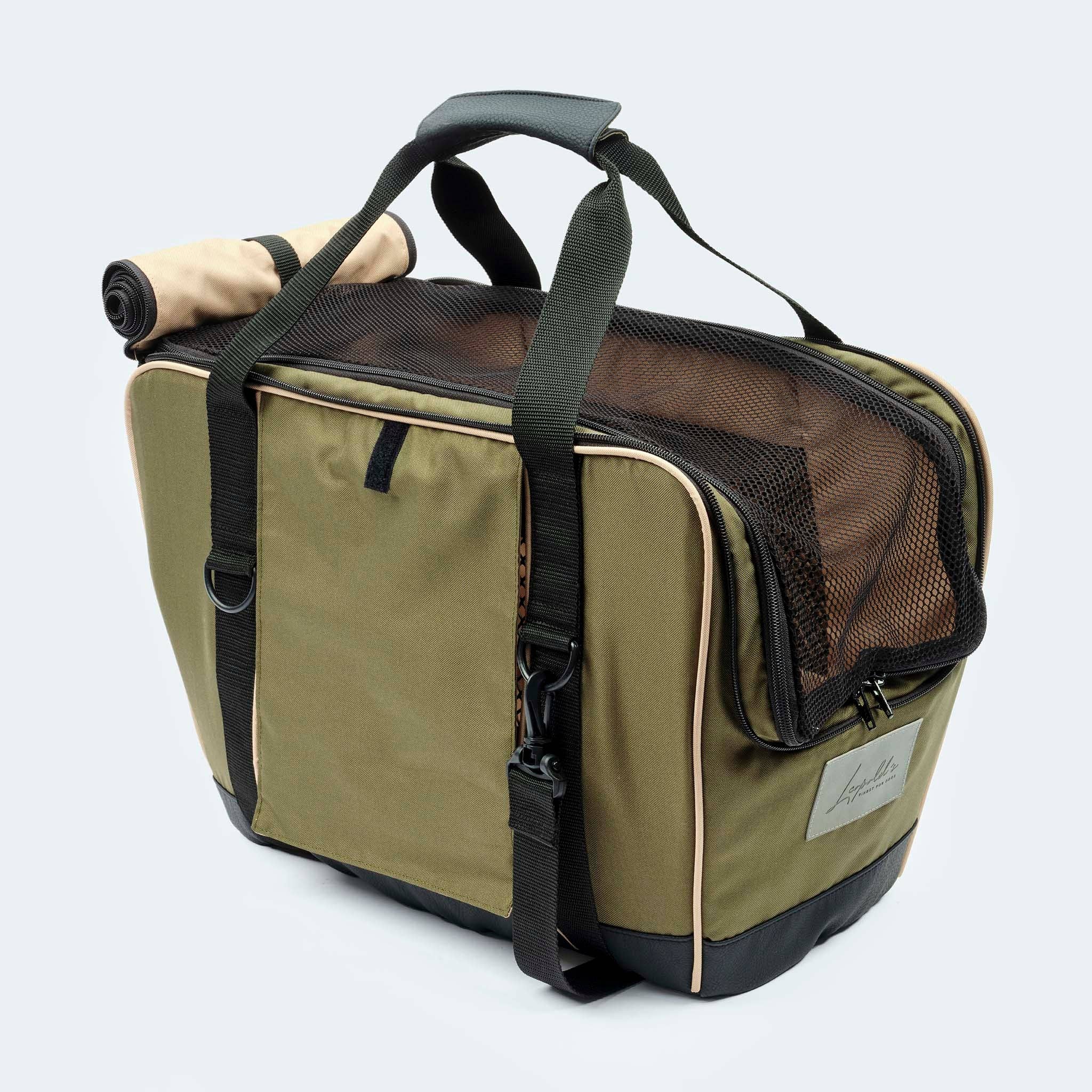 ​​Leopold's Finest for dogs - Wholesale Pet Carrier - Dog - Bicycle bag for dogs olive5