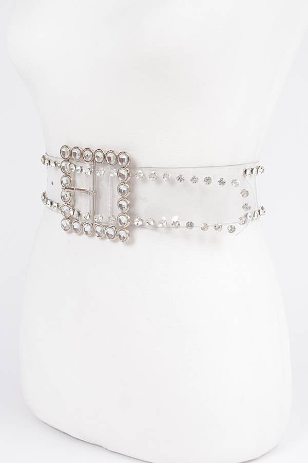 DUIDELIJK Doorzichtige riem met parelsluiting en parels voor groothandel op Faire2