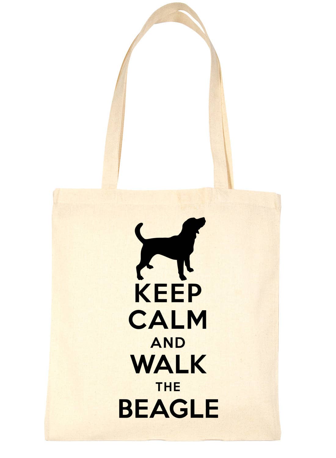 Print4U - Vente Tote bag – femme - Sac fourre-tout amusant Keep Calm & Walk Beagle Dog Lovers pour toute la vie3