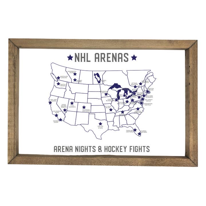 NHL Arena Map Pinboard for wholesale by Twelve Timbers