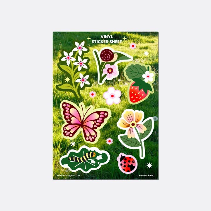 Garden Sticker Sheet for wholesale by Have A Nice Day