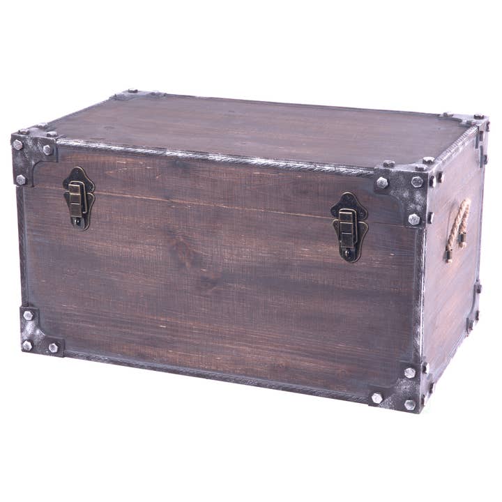 Distressed Wooden Industrial Style Trunk with Lockable Latch and other Purchase Wholesale lockable. Free Returns & Net 60 Terms on Faire trending on Faire.