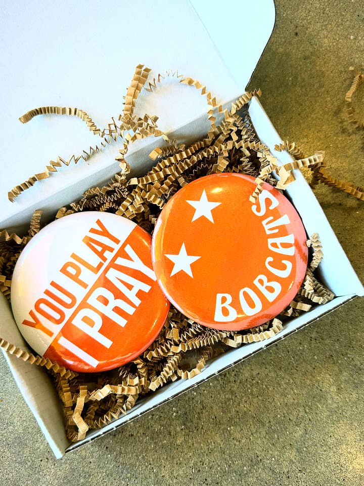 Custom Team Spirit Buttons (set of 6) for wholesale by You Play I Pray