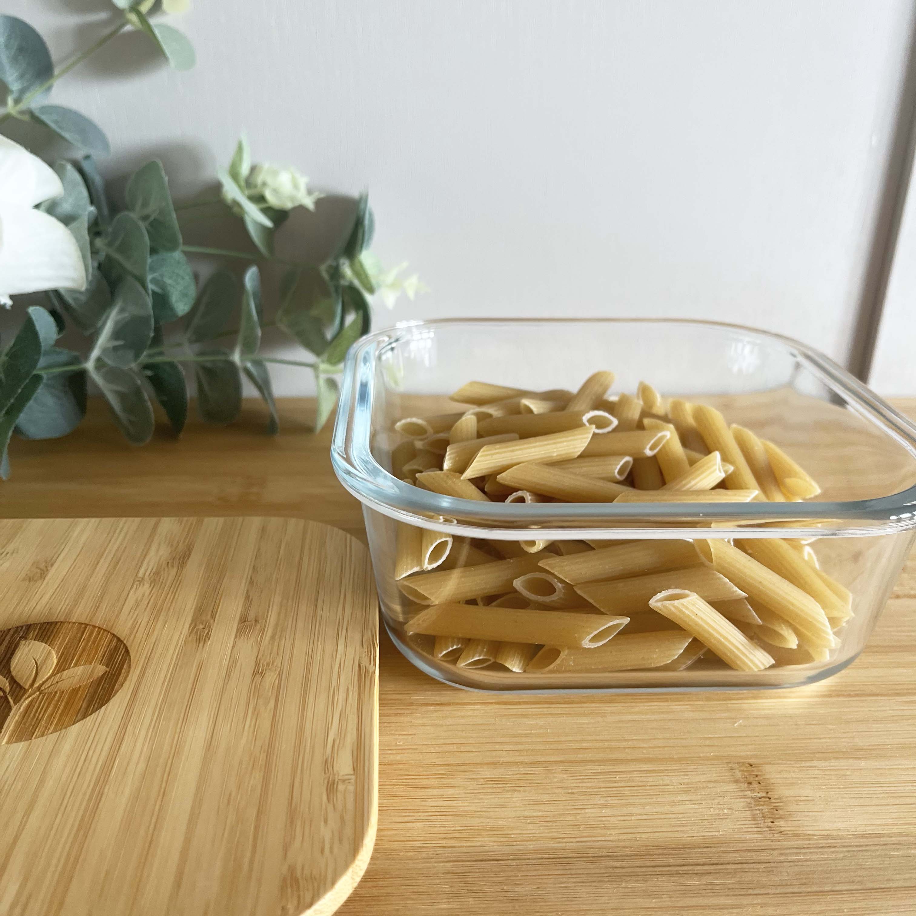 Cherish Planet – wholesale Food storage container – Square Glass Food Container with Bamboo Lid4