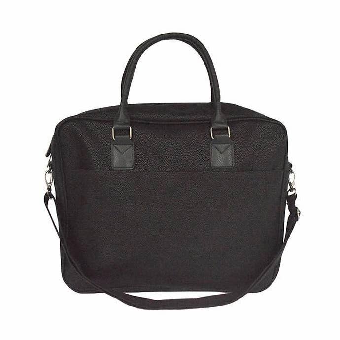 Portfölj - svart faux mocka för wholesale av Bellemonde