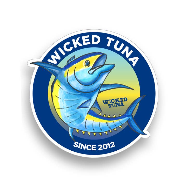 Wicked Tuna - Wholesale Sticker - Wicked Tuna Decal - Tuna Badge Sticker