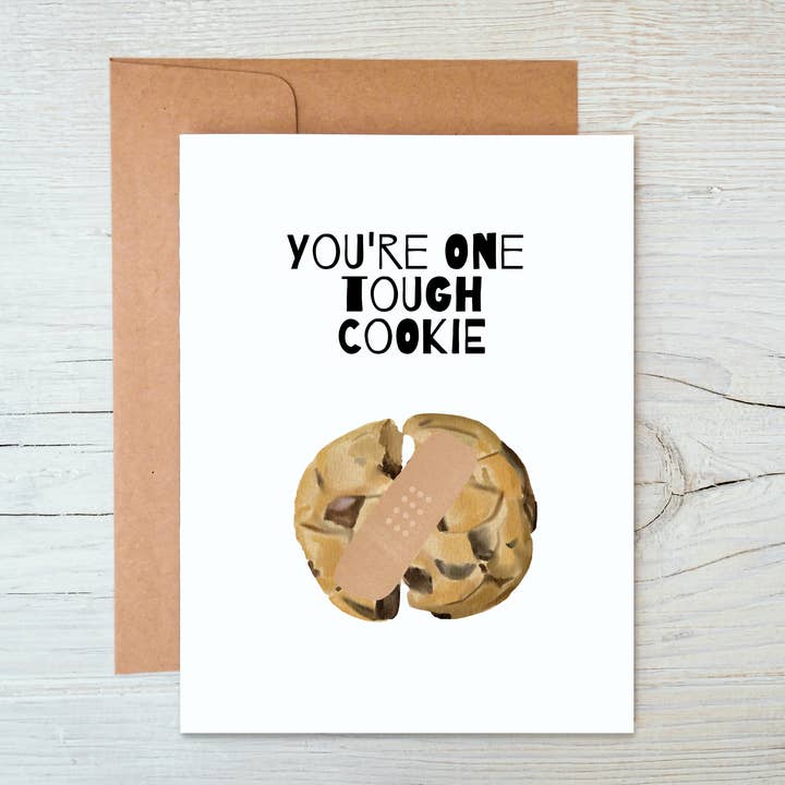 Card "You're one tough cookie" for wholesale by Pentionery