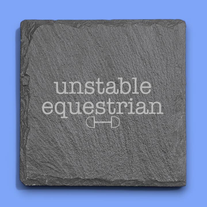unstable equestrian Slate Coasters for wholesale by Equine & Design, LLC