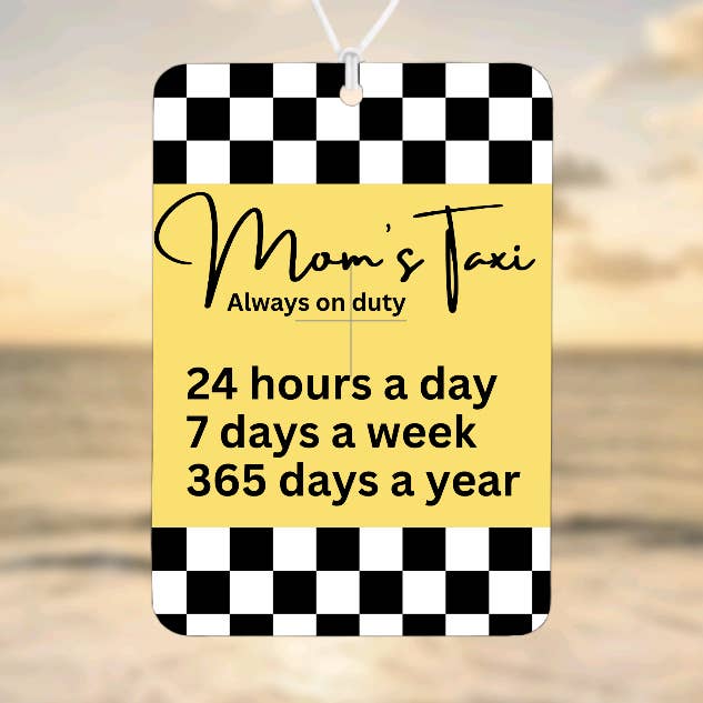 Ambientador Sem Cheiro para Carro "Táxi da Mãe", Acessório para Carro, Presentes para Mãe por atacado de EA DESIGNS