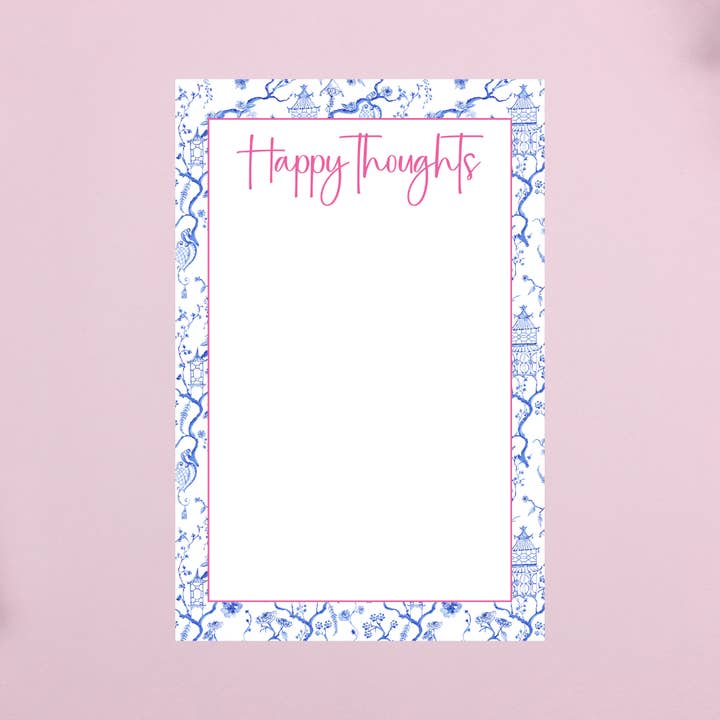 Design Carolinas - Wholesale Notepad - Blue & White Chinoiserie Pagoda Custom Notepad6