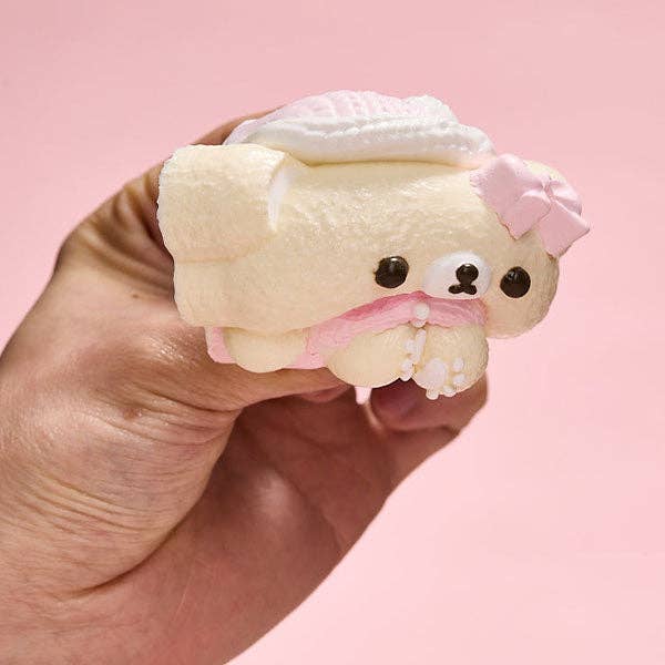 Showcase - Wholesale Squishy Toy - Kids & Baby - SqueezeSquad Taba Deluxe Premium Silicone Squishy Fidget Toy - Pink Hatted Bear3