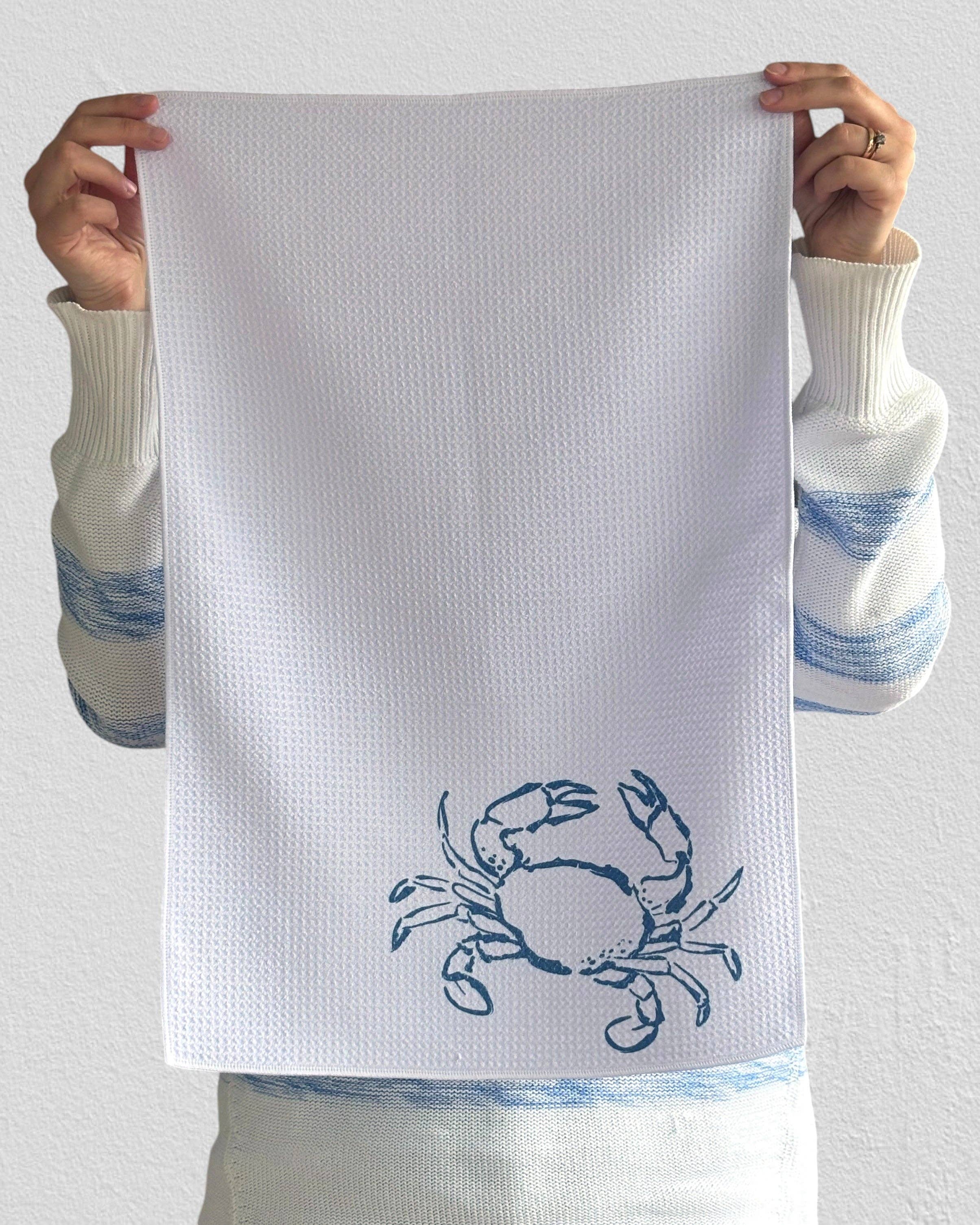 Sovende Bjorn - Wholesale Tea Towel - Crabby, waffle tea towel