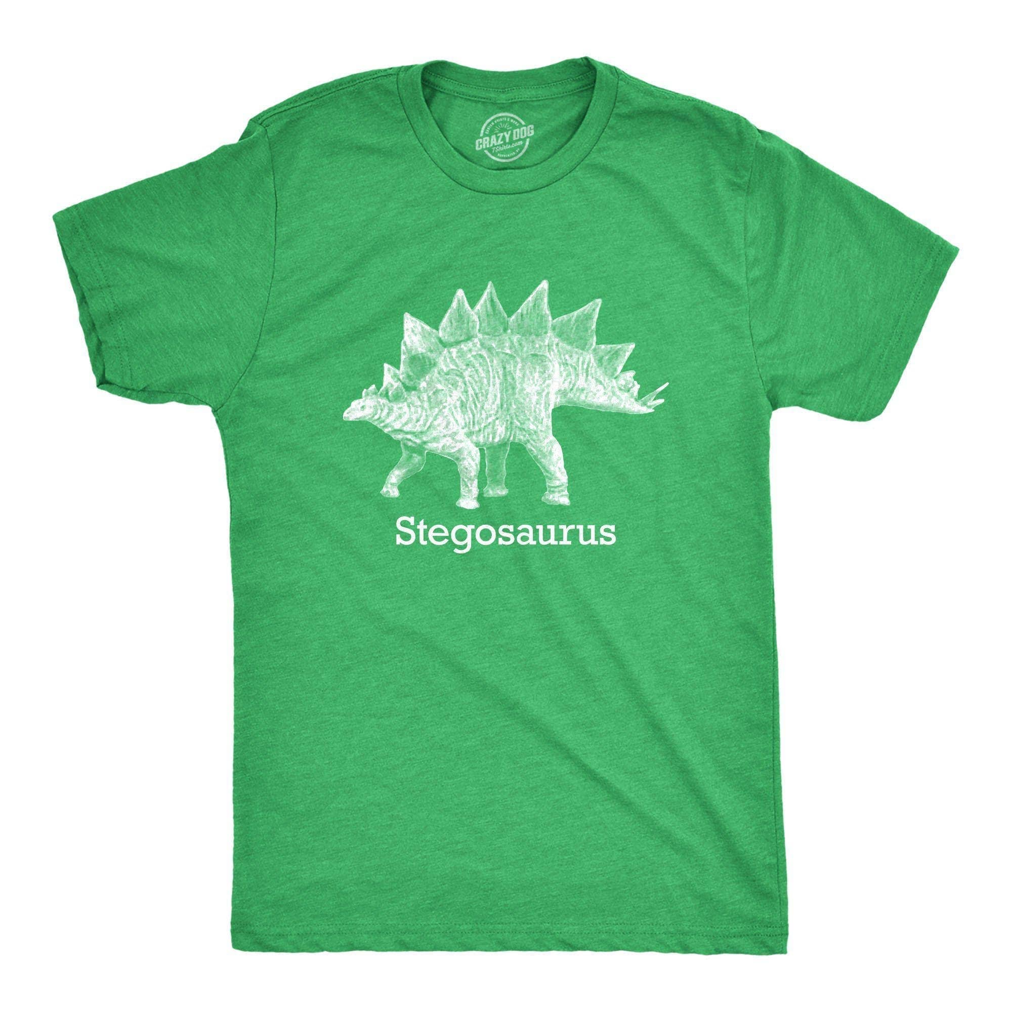 Heather Green Stegosaurus Men's Tshirt Dinosaur Graphic Tee Western T for wholesale on Faire0