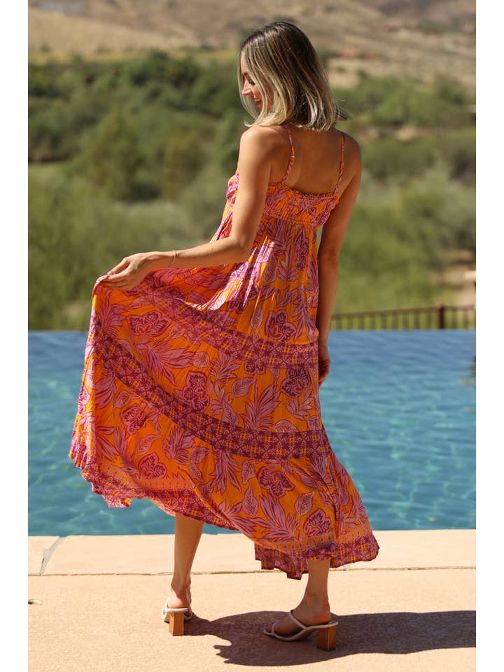 ANGIE - Wholesale Dress - Women's - C4D92-A912 EMPIRE WAIST MAXI DRESS