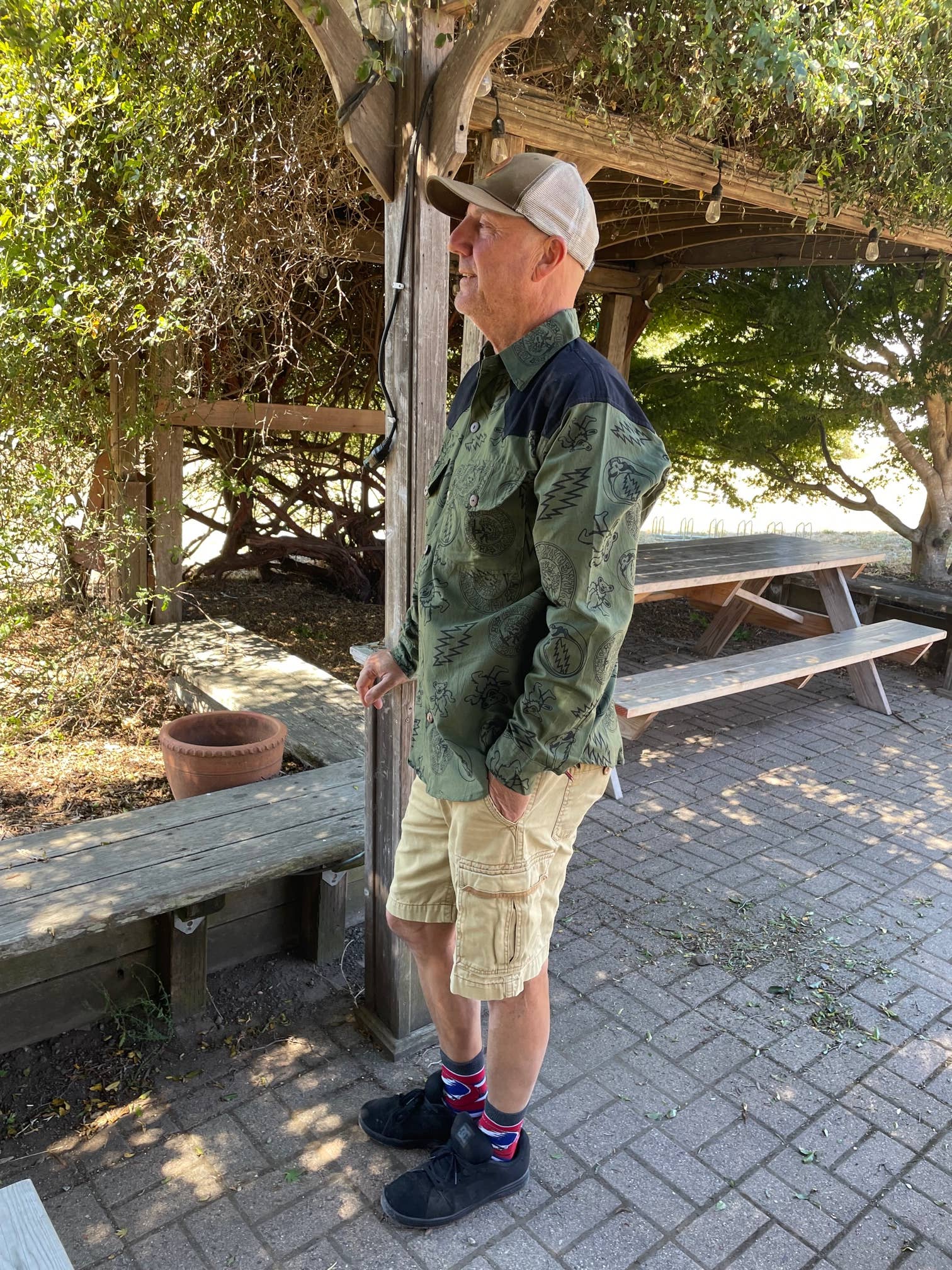 Jayli Clothing - Wholesale Button Down Shirt - Men's - Grateful Dead  Long Sleeve Men's Cotton Shirt Printed Fabric3