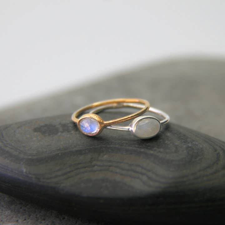 Heart and Lotus Sterling Silver Jewelry - Wholesale Single Stone/Solitaire Ring - Sterling Silver Labradorite Ring – You are Enough2