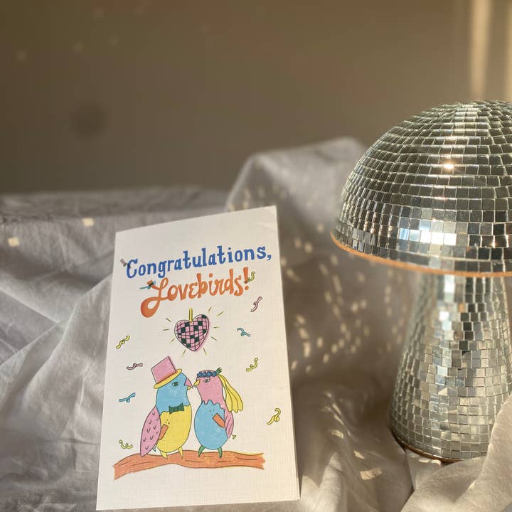 Charmed Life Designs - Wholesale Wedding Card - Congratulations Lovebirds Wedding Greeting Card1