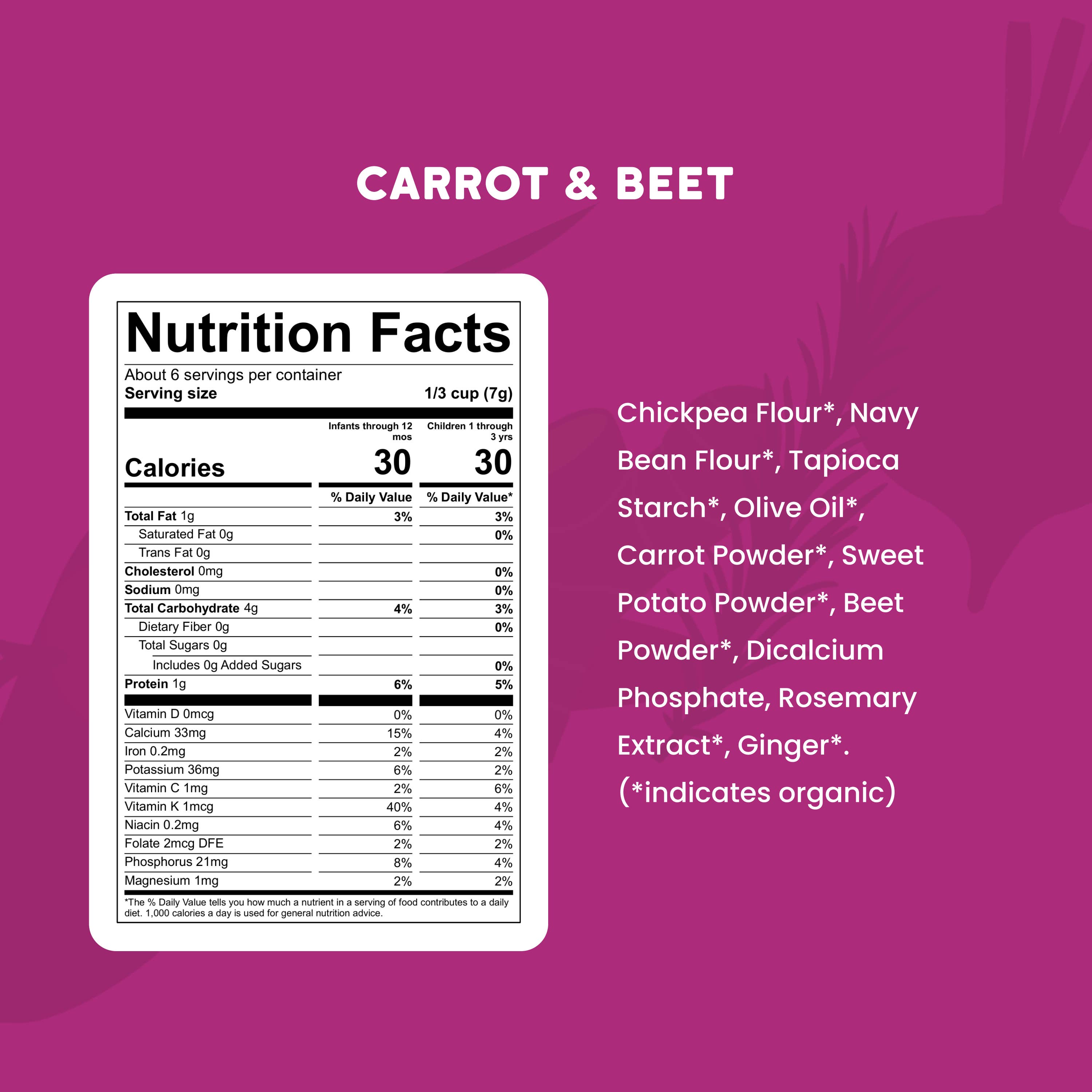 Serenity Kids - Wholesale Puffed Snack - Carrot & Beet Organic Grain Free Puffs (6 Cans)2