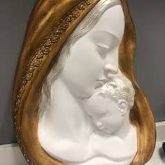 Gipsstaty av Jungfru Maria med Swarovski-stenar för wholesale av Pequenos Enfeites, Lda.