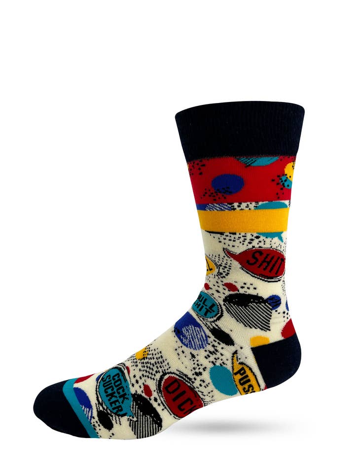 Fabdaz - Wholesale Socks - Men's - Swearing Always Helps Men's Novelty Crew Socks2