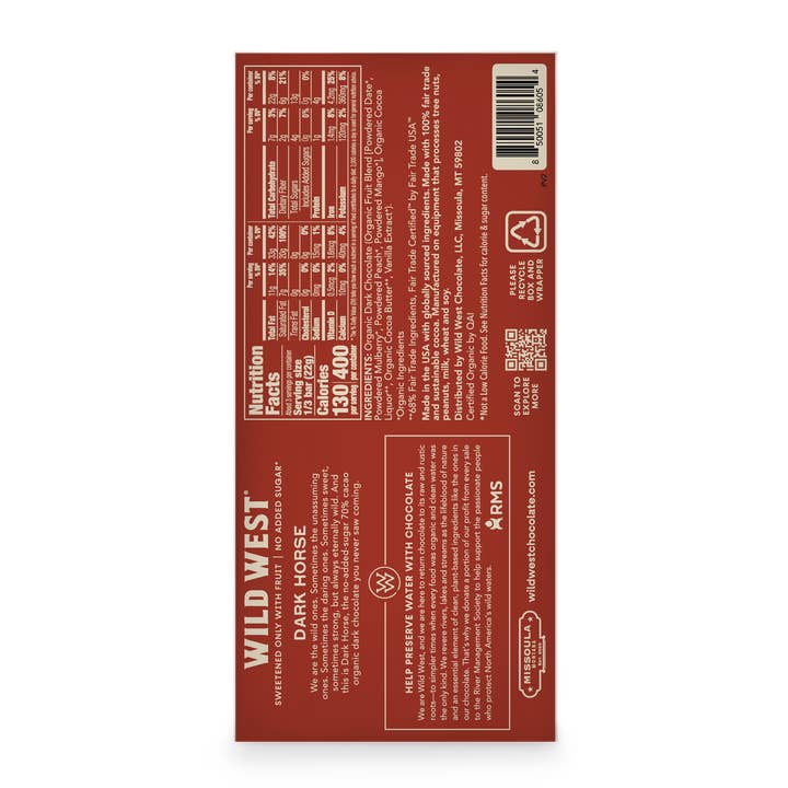 Wild West Chocolate - Wholesale Chocolate Bar - Dark Horse Master Case2