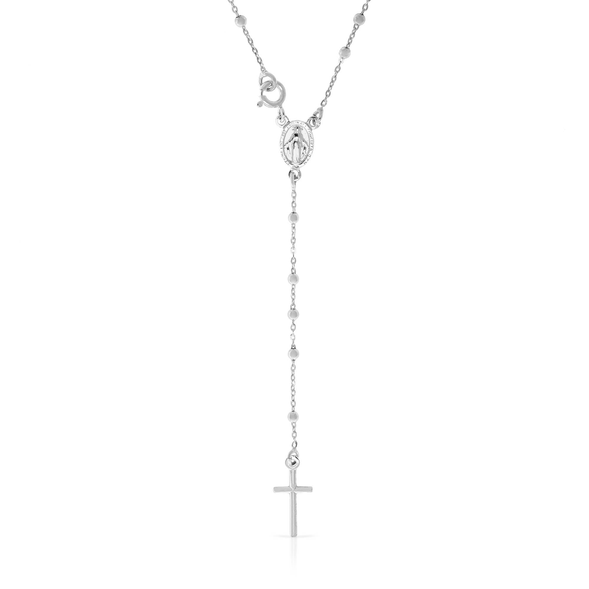 FIRENZE ARTEGIANI - Wholesale Pendant/Charm Necklace - Rosary Necklace with 925 Sterling Silver with silver beads8