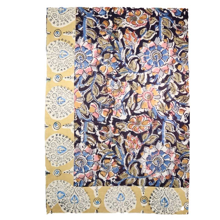 White Lotus Fashions - Wholesale Bandana - Women's - Botanical Bliss - Appliqué Border Bandana (KK1491)