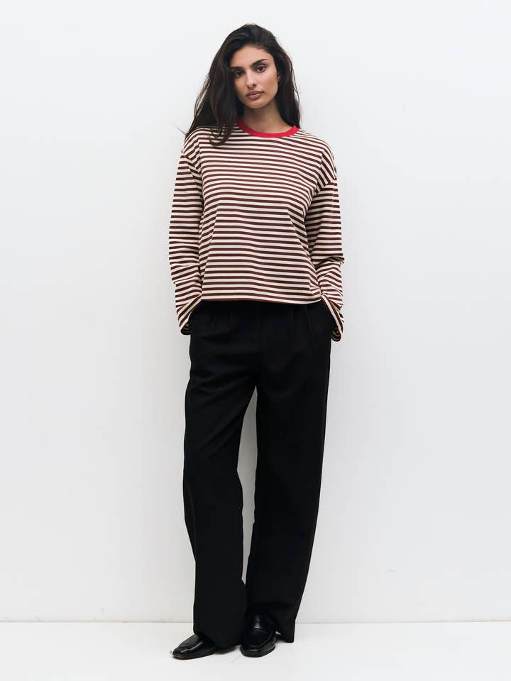 MOD REF - Wholesale T-Shirt - Women's - The Callahan Top | Striped Long Sleeve T-Shirt14