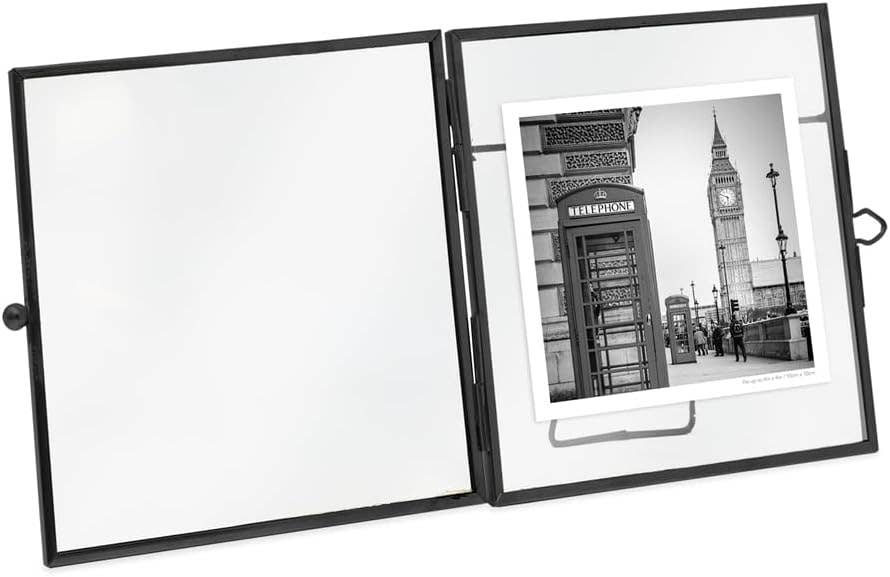 Isaac Jacobs International - Wholesale Picture Frame - Isaac Jacobs Metal Floating Photo Frame w/ Locket Bead Clasp27