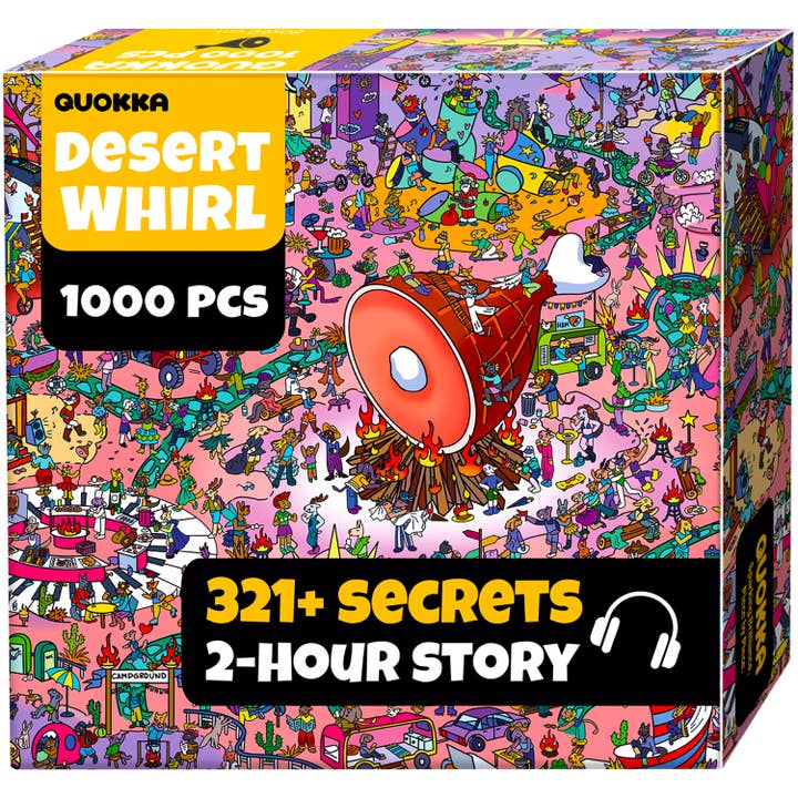 1000 Pcs Jigsaw Puzzle for Adults with Hidden Tasks | Desert Whirl for wholesale by QUOKKA