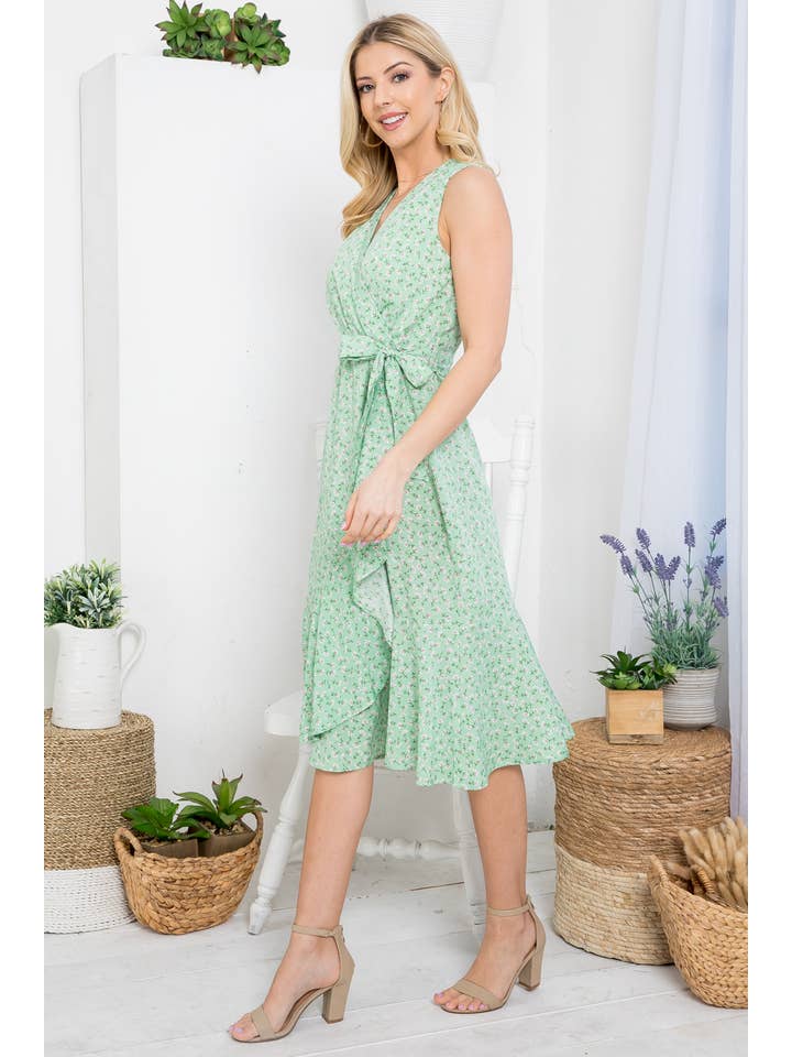 LA Soul - Wholesale Dress - Women's - Floral Print Boho Faux Print dress3