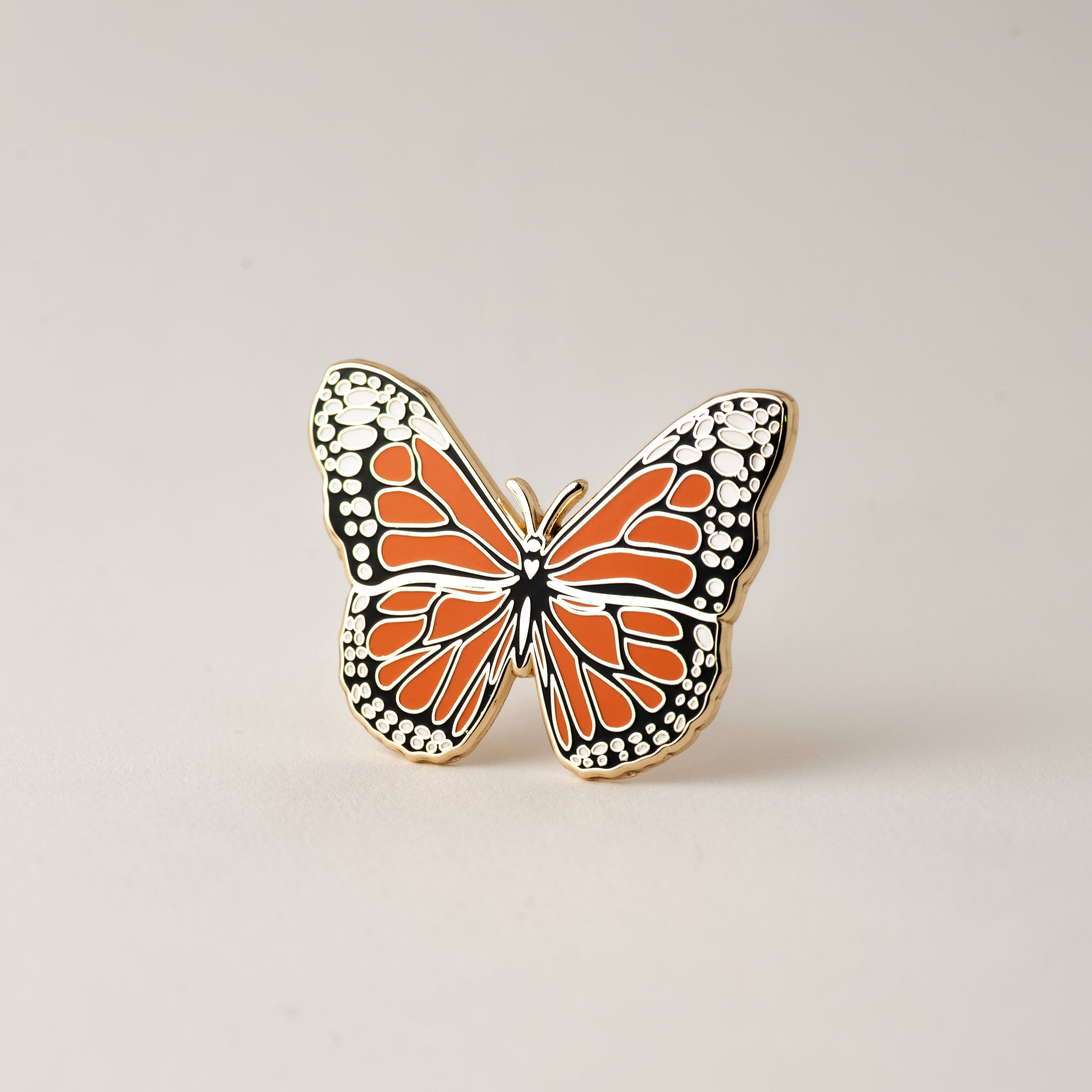 Happily Plants - Wholesale Lapel Pin/Button - Monarch Butterfly & Caterpillar Pin Gift Set, Transformation5