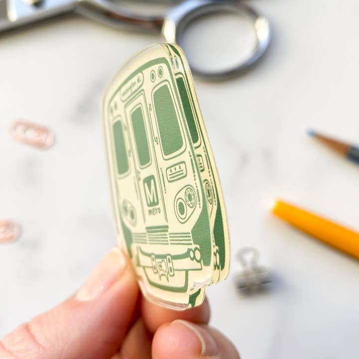 Billie Claire Illustration (Handmade) - Wholesale Magnet - Acrylic Magnet - DC Metro (Multiple Line Colors Available)11