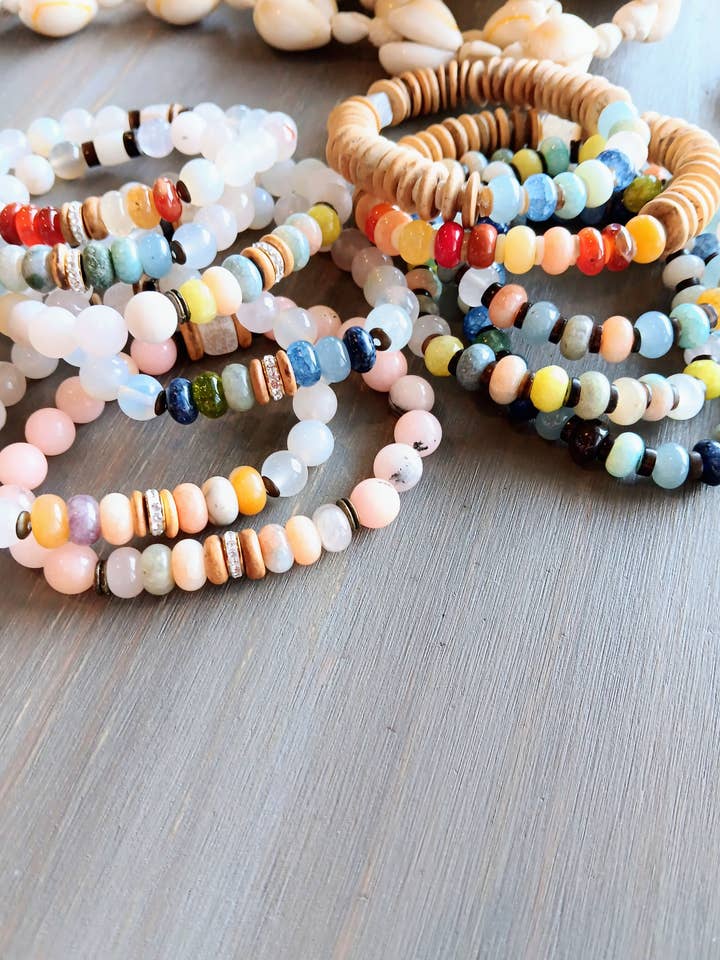 Go With The Flow Bracelets | Opal, Jade, Shell for wholesale by HavSolStudio