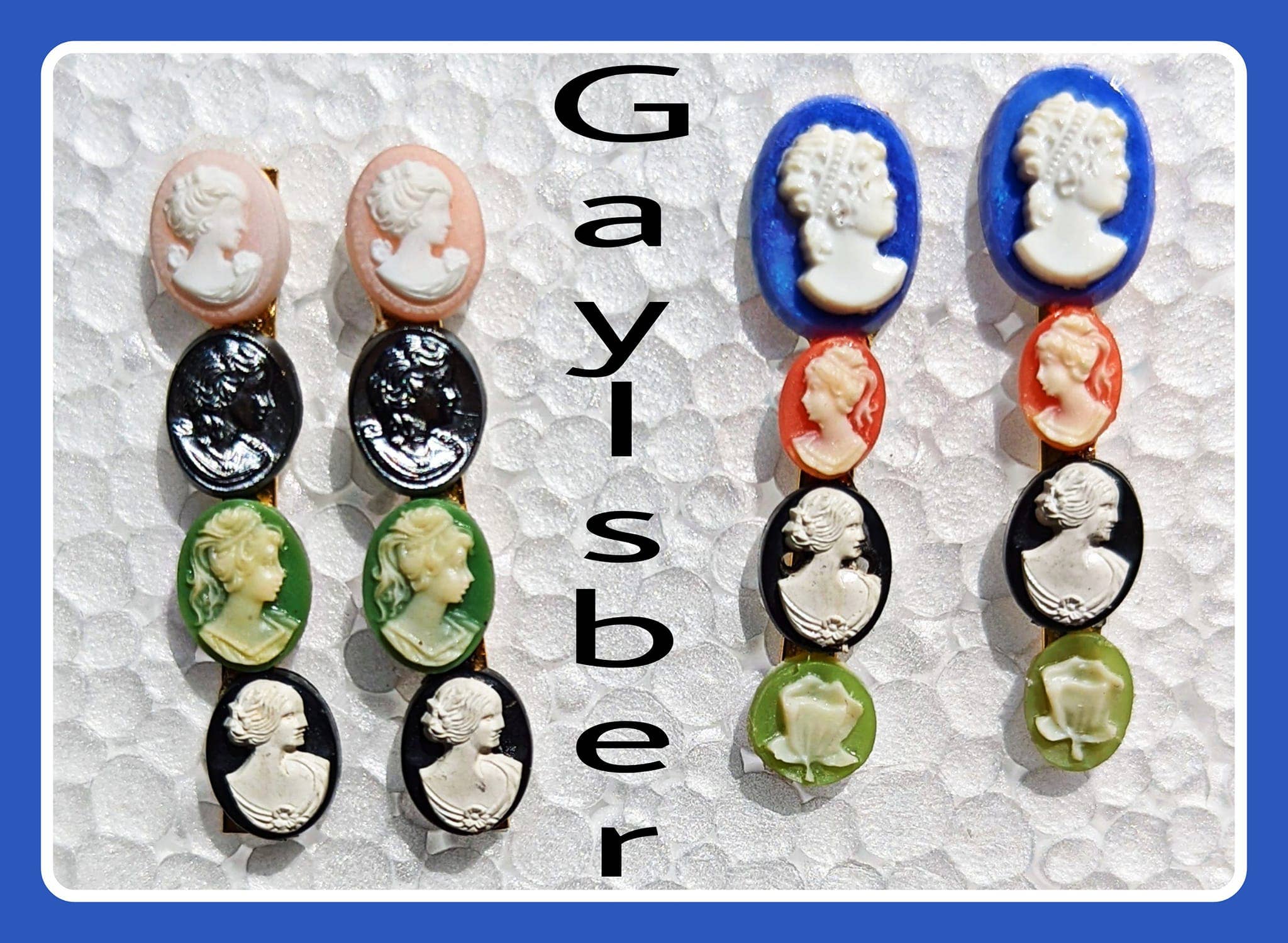 Gay Isber Designs - Wholesale Stud/Post Earrings - Vintage Small Cameos Earrings from Sisters Collection11