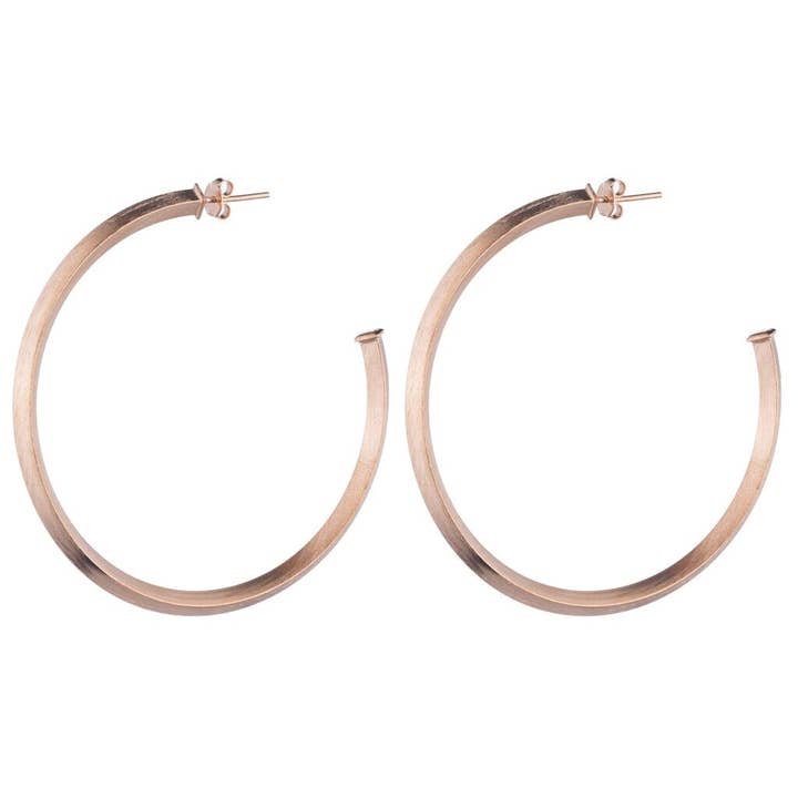 SF BRAND INC - Wholesale Hoop Earrings - Celine Hoop Earrings (pyramid hoop)