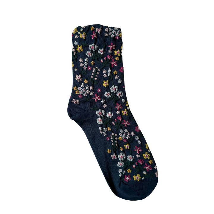 7DAYSSOCKS - Wholesale Socks - Women's - Women's Crew Harga Garden Flower Socks2