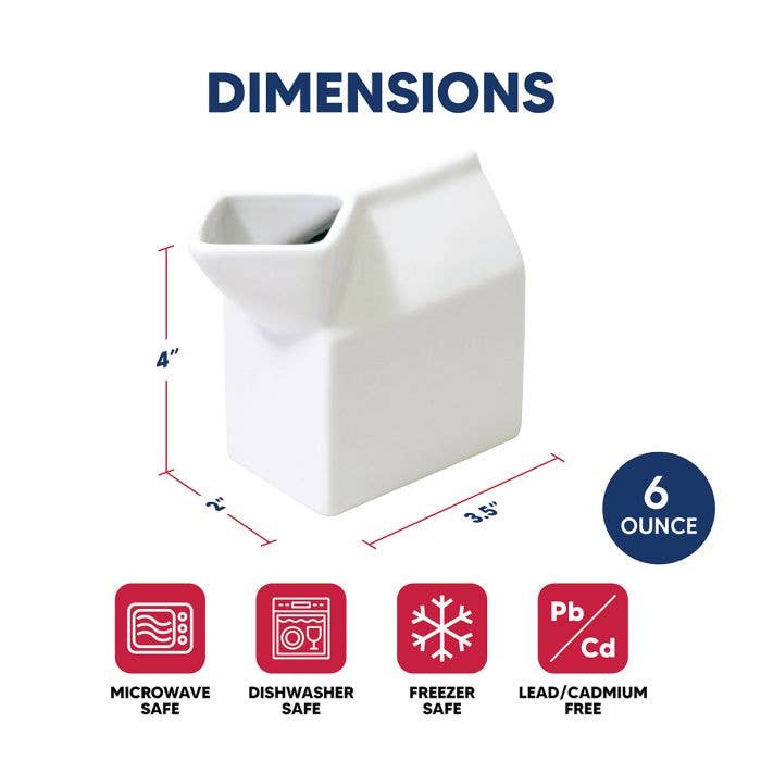 HIC - Harold Import Co. - Wholesale Kitchen Tool/Gadget - HIC Kitchen Milk Carton Creamer, 6oz2