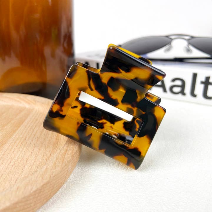 TheDivaSoap - Wholesale Hair Clip - Women's - Square Acetate Hair Clips Multicolor Small Claw Clip