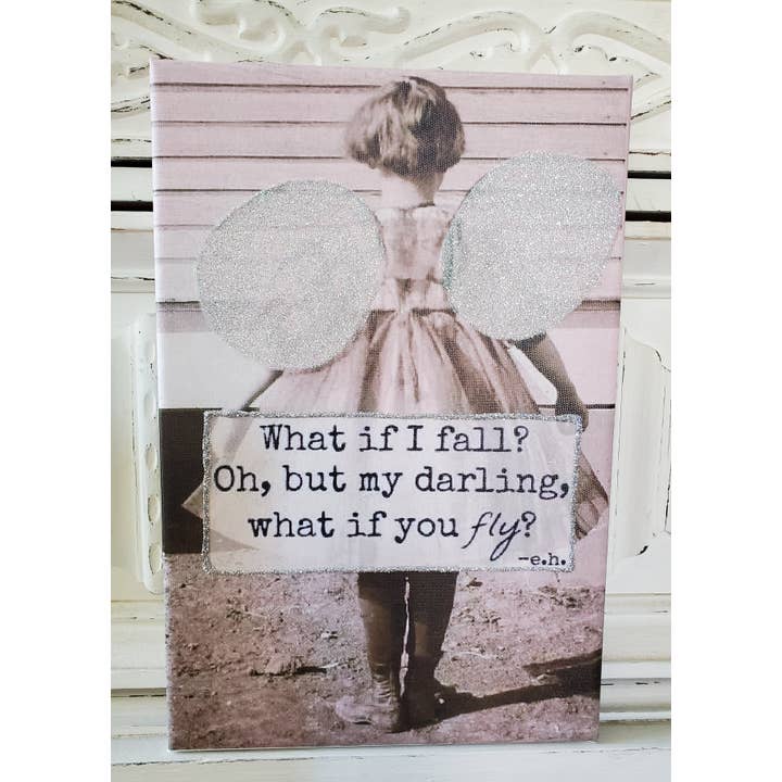 Little Heart Designs – Großhandel Schilder – Was ist, wenn Sie auf Leinwand fliegen? 8 x 12