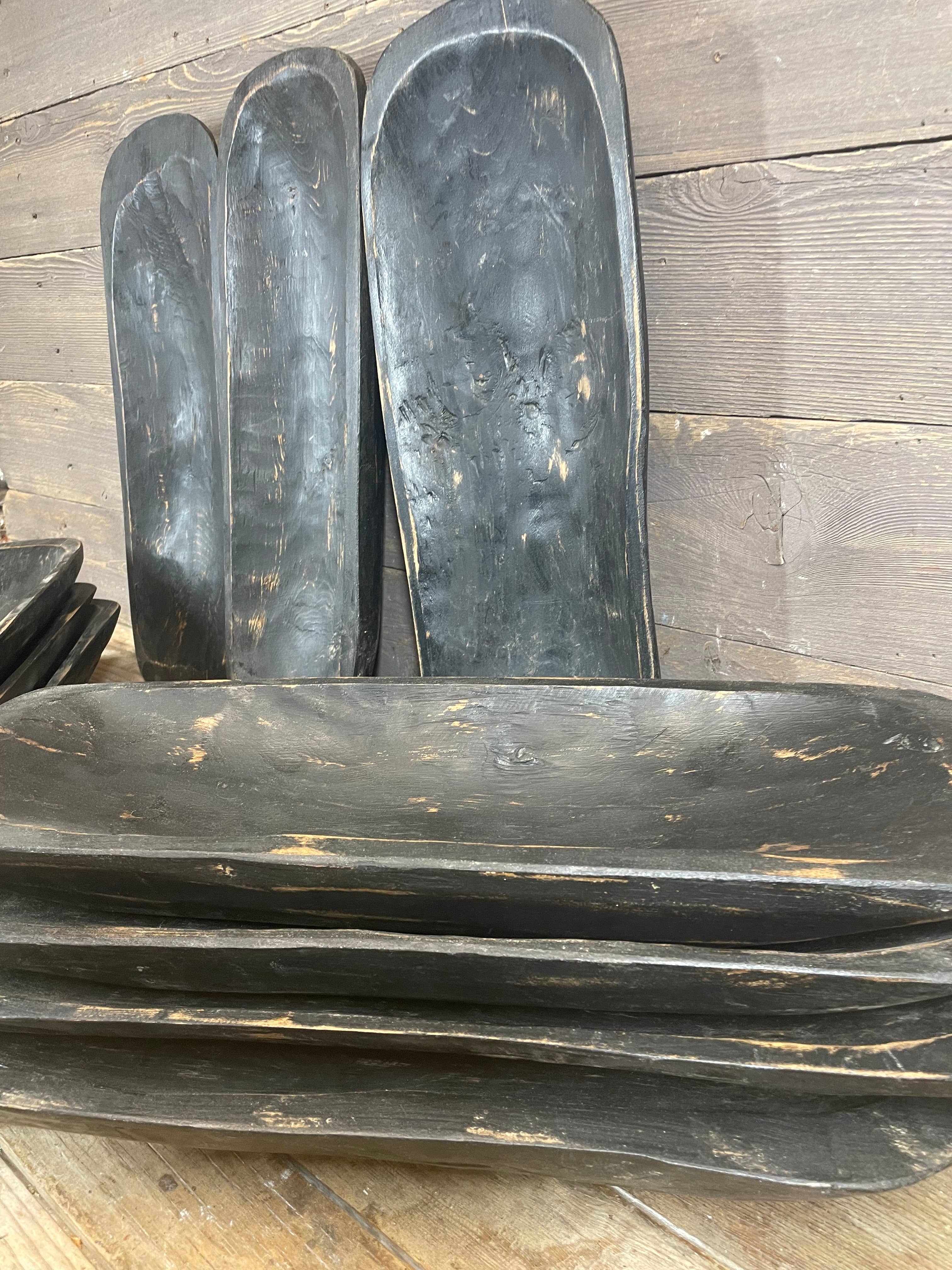 My Amigos Imports - Wholesale Decorative Plate/Dish/Bowl - CLEARANCE-Great Buy-ER-Santa Fe-Dough Bowl-Wood-Black-$13 1