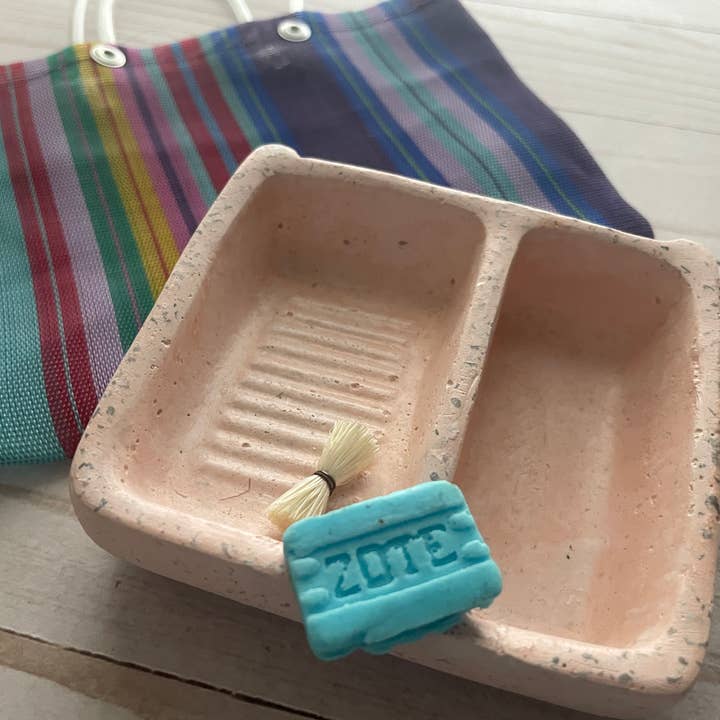 Viva Greetings - Wholesale Bath Soap Dish - MIni Concrete Lavadero Set