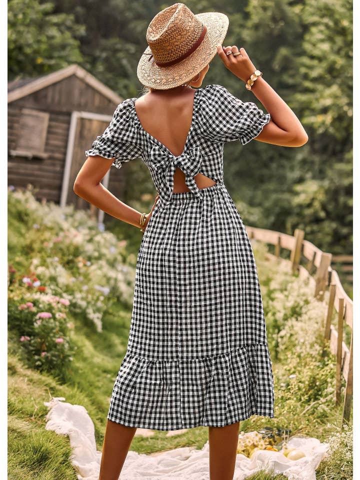 NAOMI & CO PTY LTD - Wholesale Dress - Women's - Gypsy At Heart Dress - Black Gingham