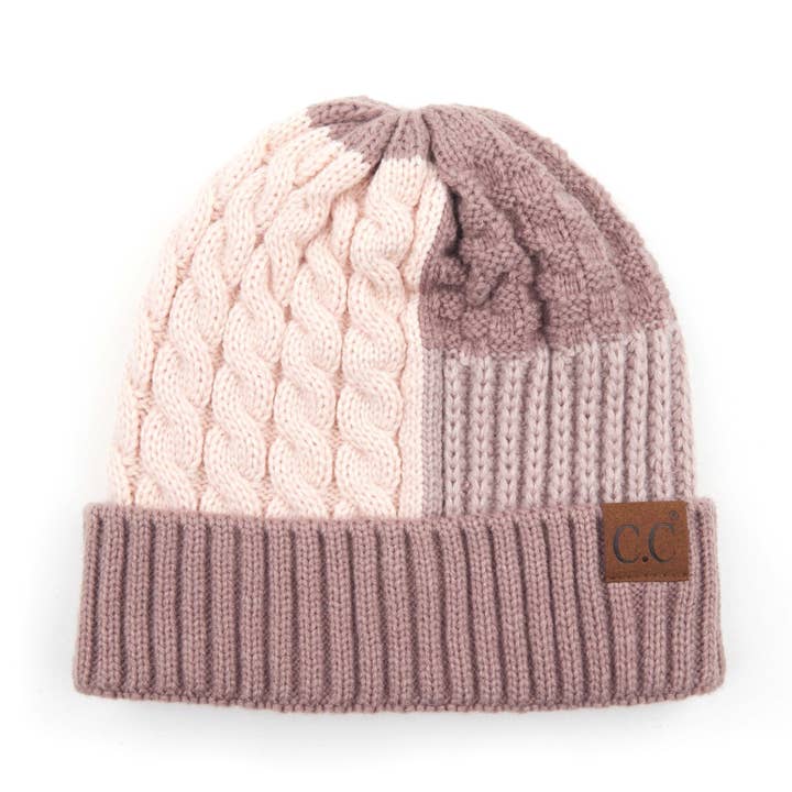 Truly Contagious - Wholesale Beanie - Women's - CC Color-Blocking Beanie ( HAT-2065 )