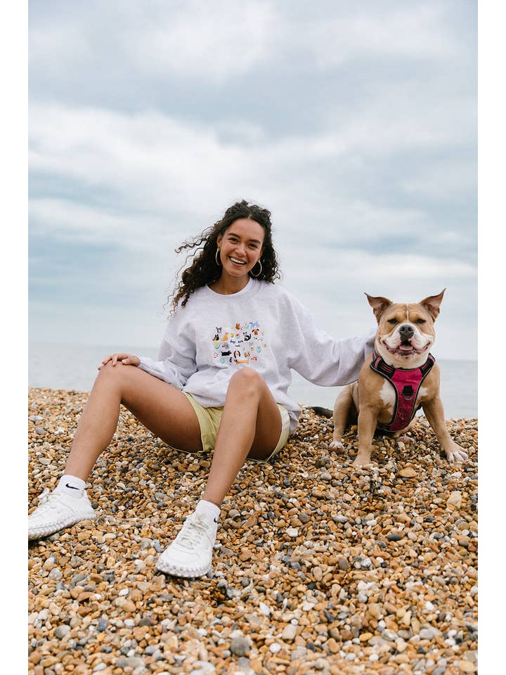 Limpet Store – wholesale Sweatshirt – Women's – Dogs Are Cool Embroidered Sweatshirt8