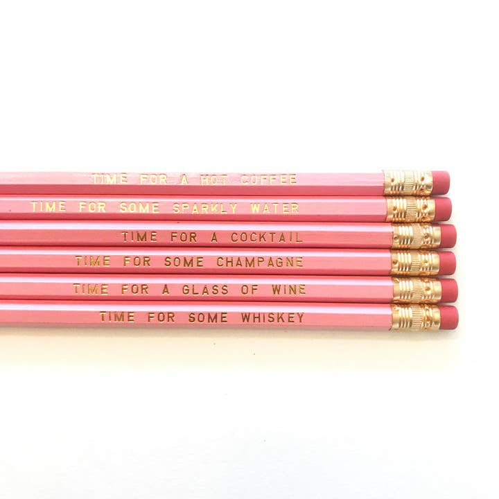 Time for a Drink Pencil Pack for wholesale by Slightly Stationery